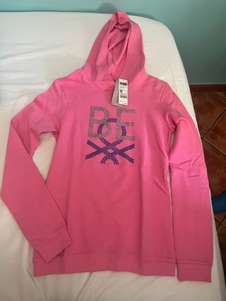 Sudadera rosa de Benetton