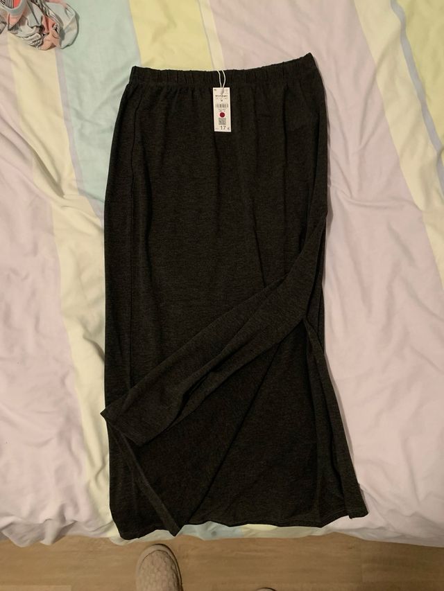 Falda larga de tela de chandal