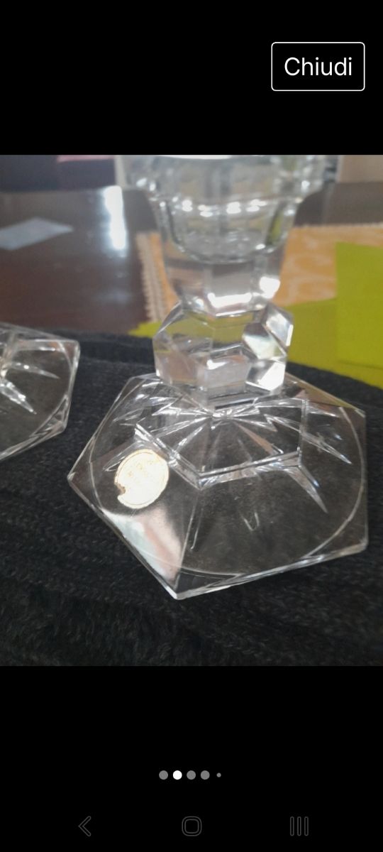 Due candelabri in cristallo