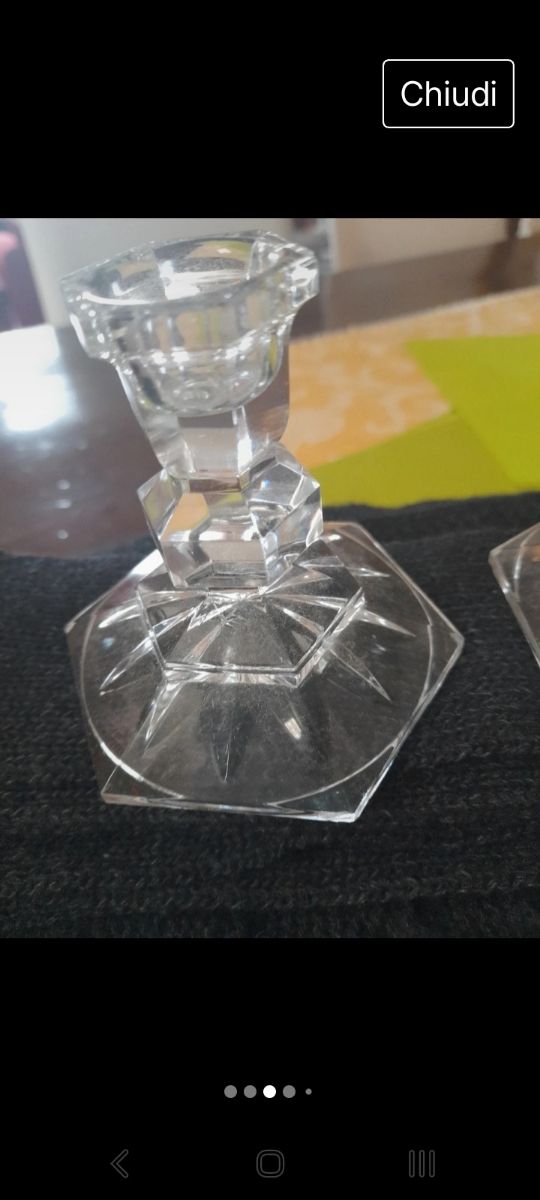 Due candelabri in cristallo