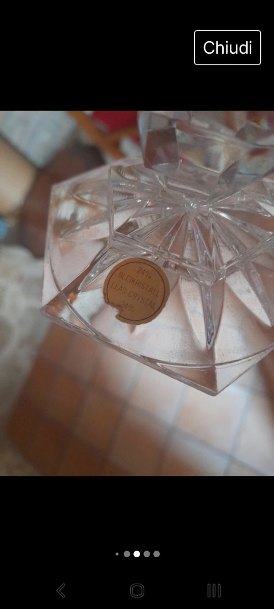 Due candelabri in cristallo