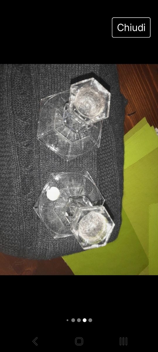 Due candelabri in cristallo