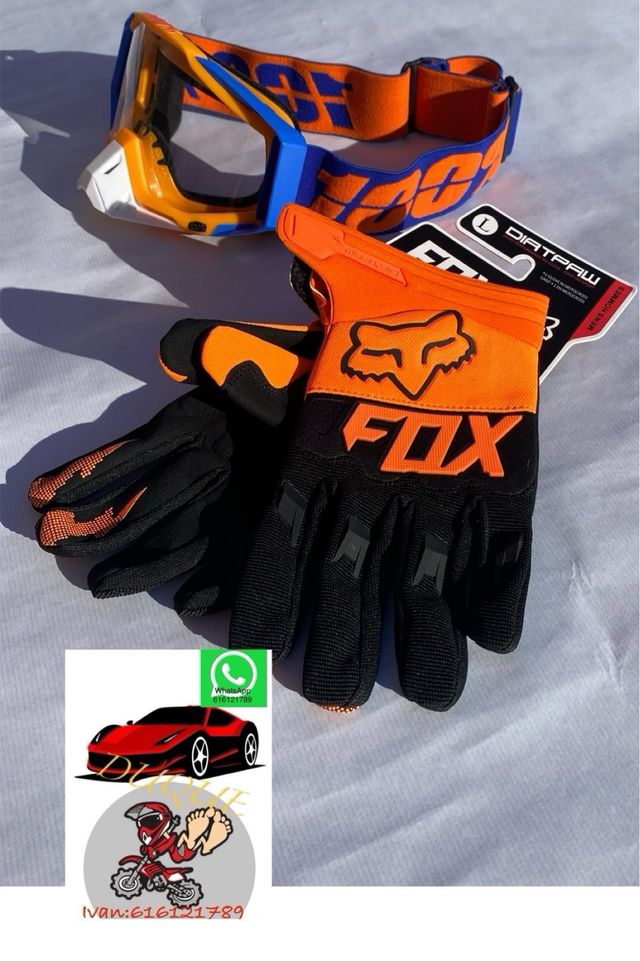 Pack guantes fox y gafas 100%