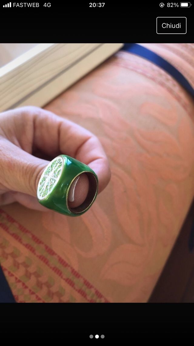 Anello bigiotteria lime