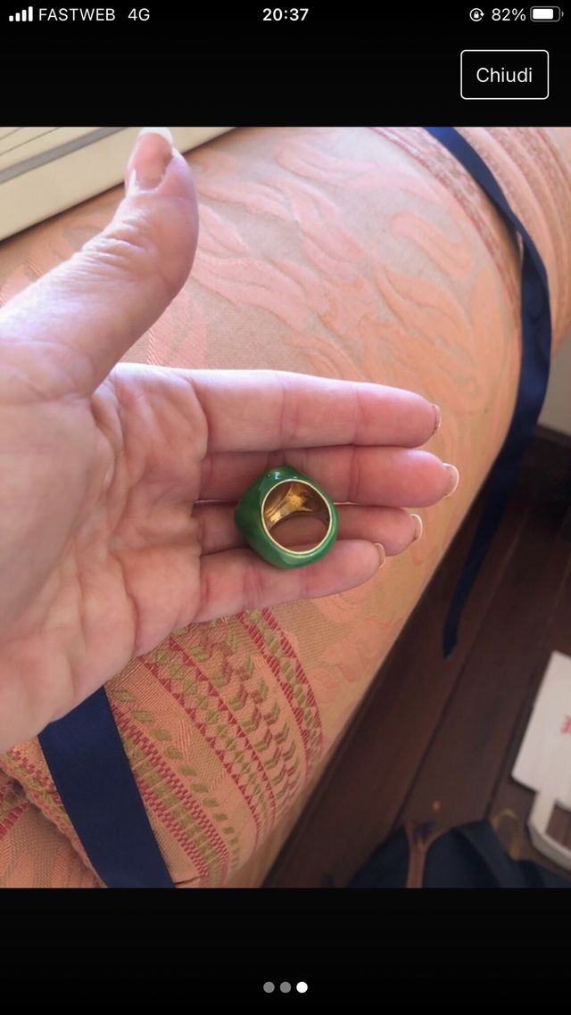 Anello bigiotteria lime