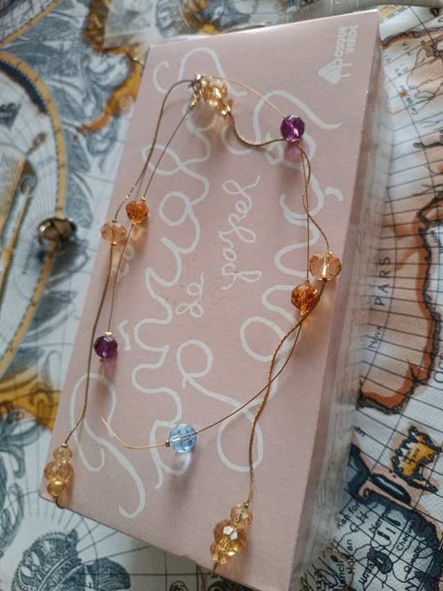 Collar de piedras doble largo