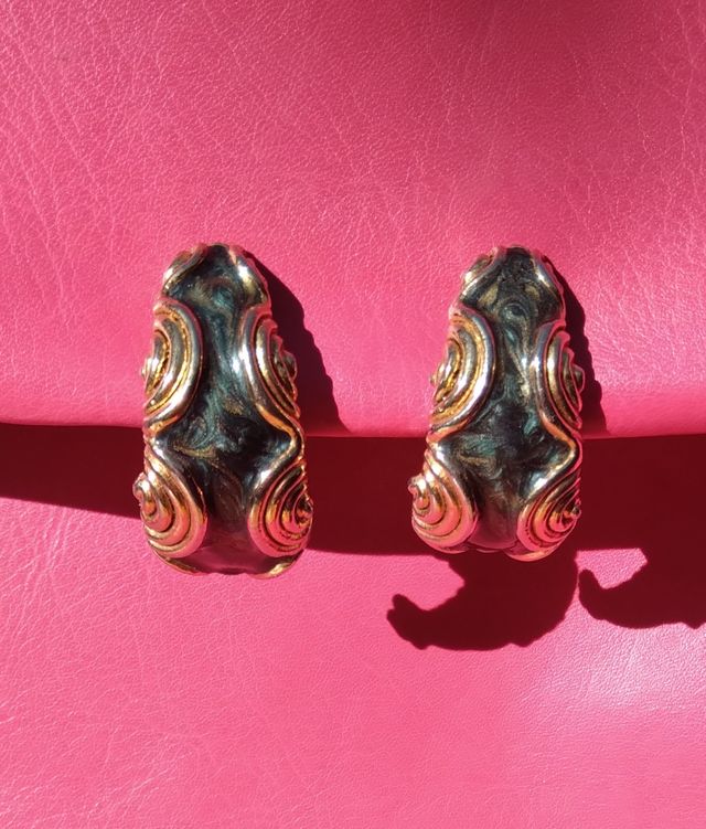 Rari Orecchini jewelry vintage a clip smaltati