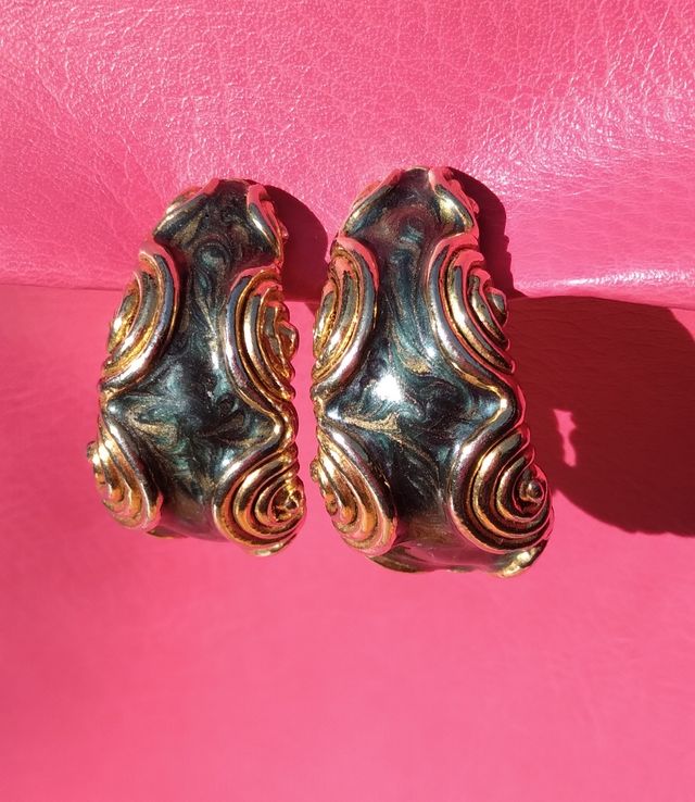 Rari Orecchini jewelry vintage a clip smaltati