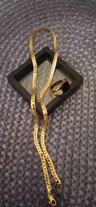 Conjunto de colgante y anillo de Titanio