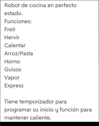 "Oferta"Robot de cocina 