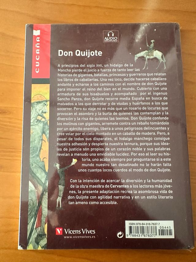 DON QUIJOTE CERVATES ED. VICENS VIVES