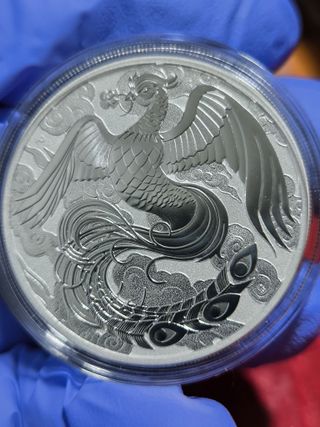 Moneda 1 Onza Plata FENIX mitos y Leyendas
