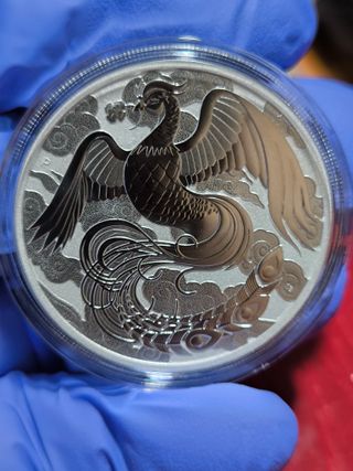 Moneda 1 Onza Plata FENIX mitos y Leyendas