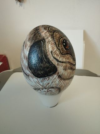 Uovo di Struzzo dipinto a mano