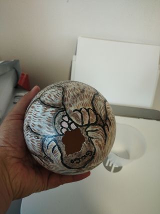 Uovo di Struzzo dipinto a mano