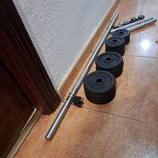 PESAS KIT BARRA MANCUERNAS DISCOS