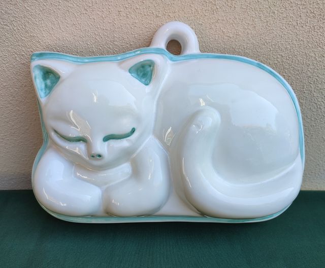 Formella stampo Thun vintage gatto bianco