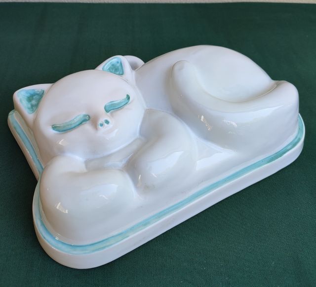 Formella stampo Thun vintage gatto bianco