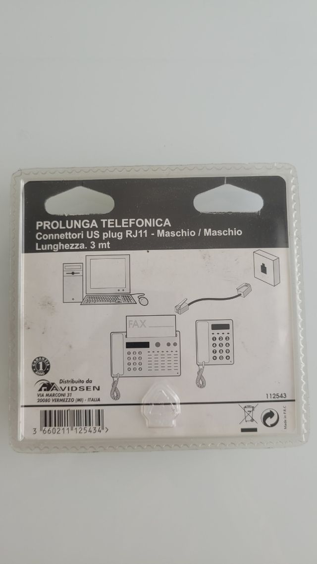 Prolunga telefonica 3 metri
