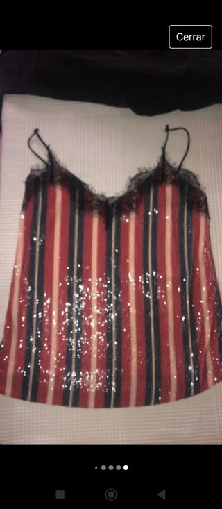 Falda y top lentejuelas zara