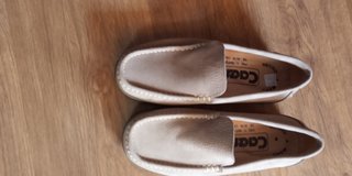 Mocasines beige piel