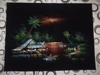 Dipinto Olio su Tela -Paesaggio Orientale-