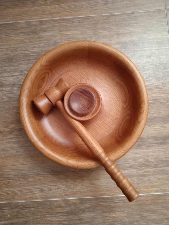 Bandeja para partir nueces rartesanal