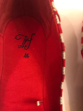 Manoletinas de tela -Zara-talla 41