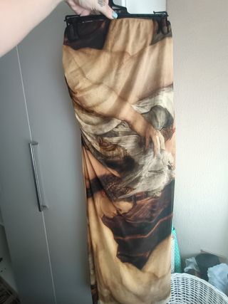 FALDA LARGA ZARA ESTAMPADA