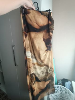 FALDA LARGA ZARA ESTAMPADA