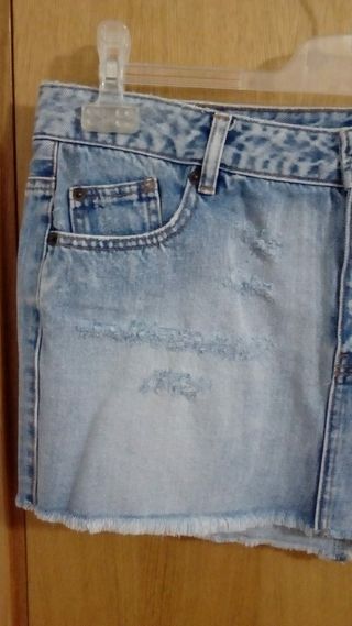 Falda mini nueva Pull azul claro