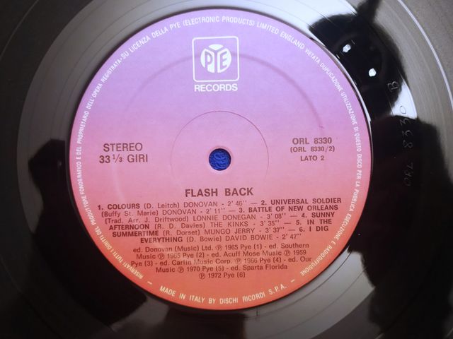 Vinile • Flash Back -- Solo Disco -- PYE Record