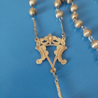 Rosario plateado siglo XIX