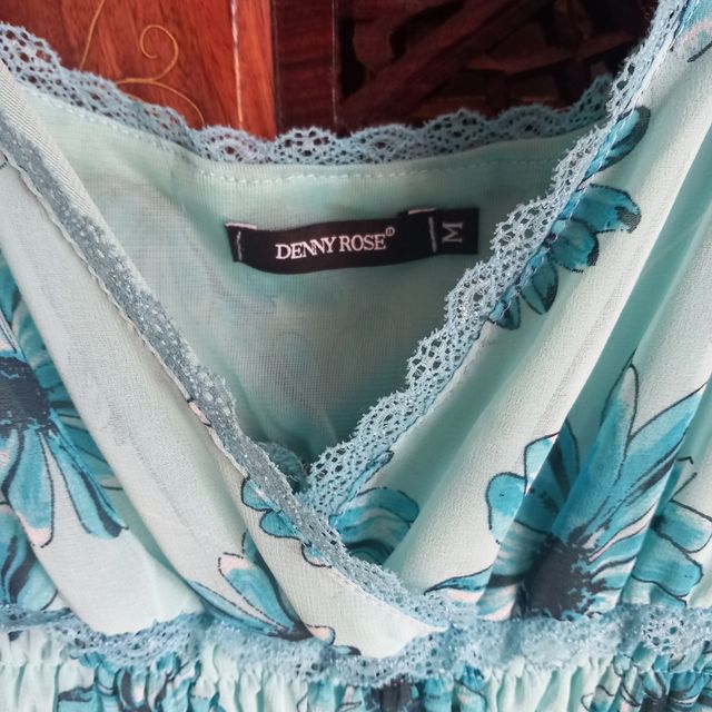 Blusa azzurra mezza manica Denny Rose