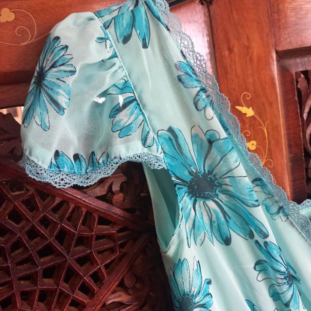 Blusa azzurra mezza manica Denny Rose