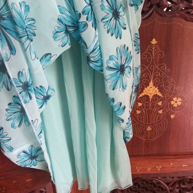 Blusa azzurra mezza manica Denny Rose