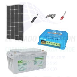 KIT SOLAR CAMPER 12 VOLTIOS 🚐 PANEL 160W ☀️BATE