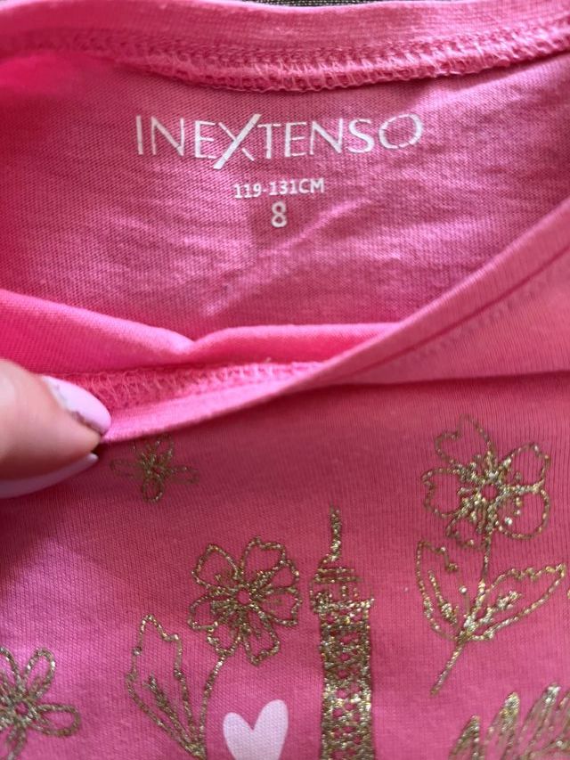 Camiseta rosa niña InExtenso talla 8 años