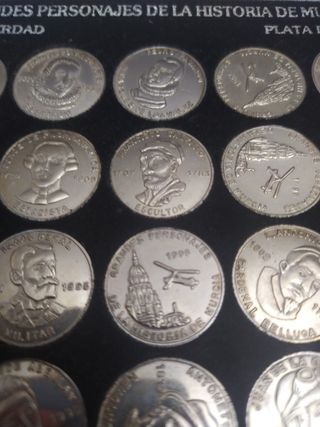  20 monedas de plata personajes de Murcia