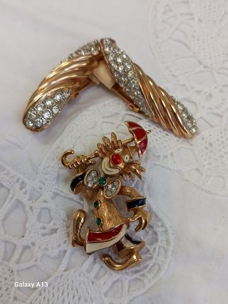 Lote Broche y Pendientes Vintage 60 y 80