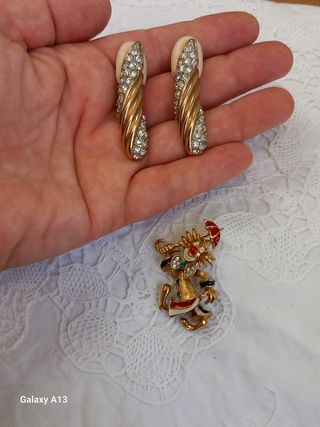 Lote Broche y Pendientes Vintage 60 y 80