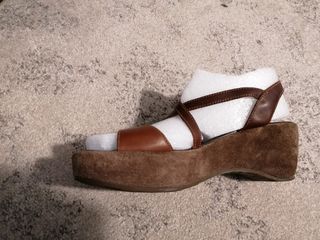 Sandalias Camper cuña marrón