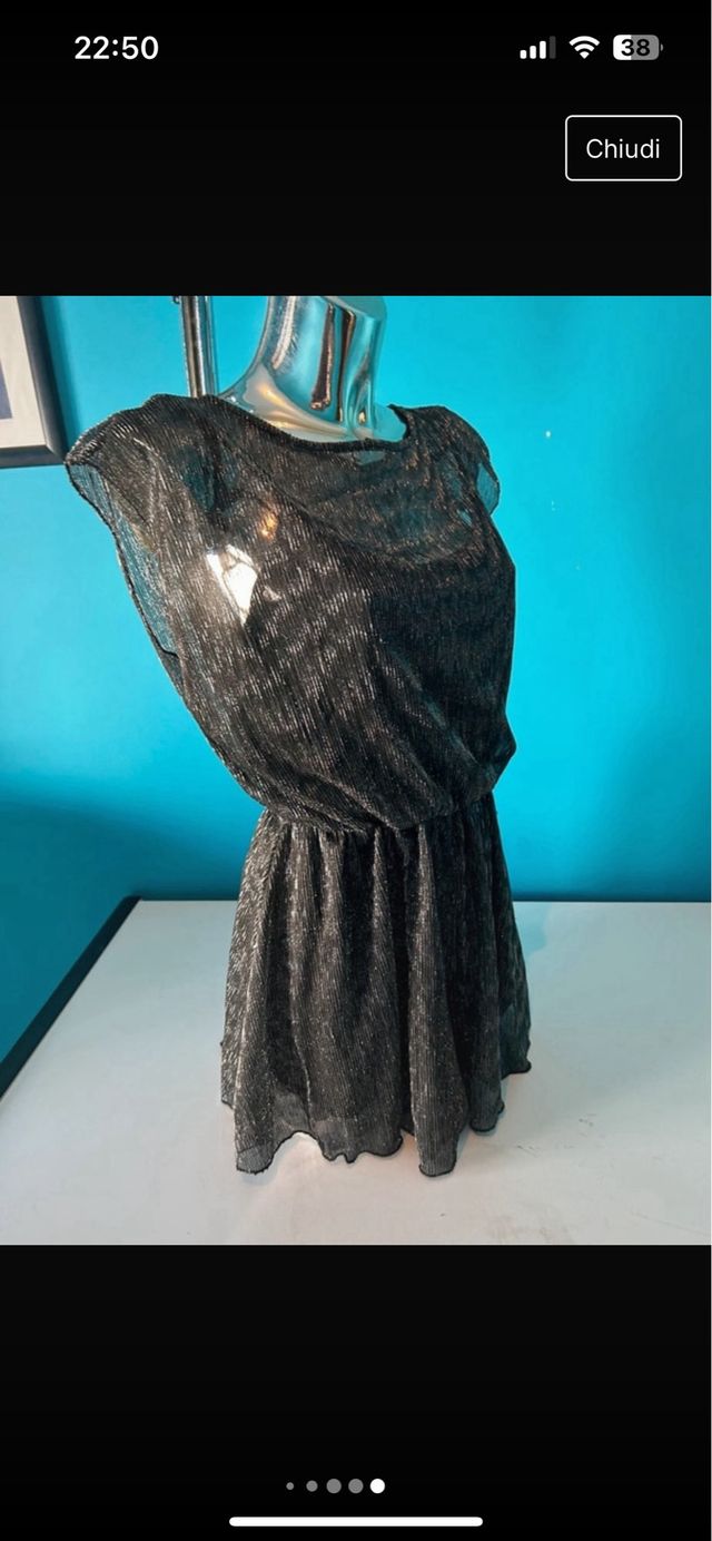 Tuta playsuit argento brillantinata 