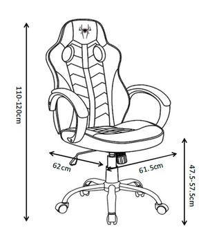 SILLA GAMING ERGONOMICA Y GIRATORIA SPIDER ROJO