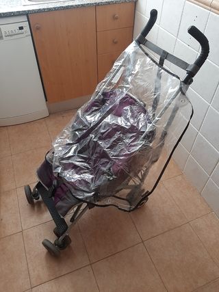 Carro paseo Maclaren con protector lluvia e invier