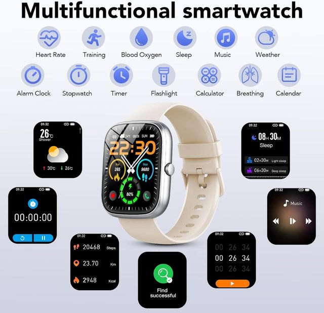 Smartwatch TFT IP68 iOS/Android de 1,9 polegadas