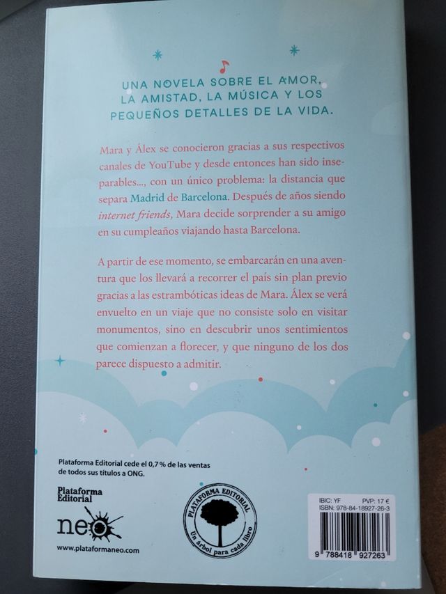 Novela juvenil Una canción y tu