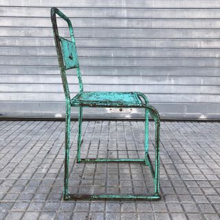 Sillas metal industriales taller vintage 1960