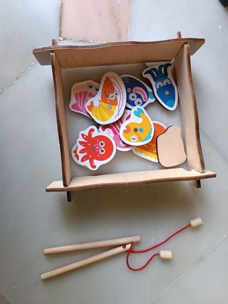 Varios juegos madera Lidl, pesca,cactus y coches