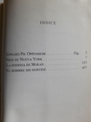 "NOVELAS ESCOGIDAS". Edward Phillips Oppenheim